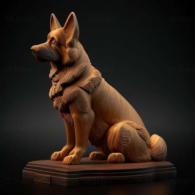 3D model Croatian Shepherd dog (STL)